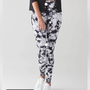 Lululemon Wunder Under Pant (Hi-Rise) Shibori Black White New with Tags size 10